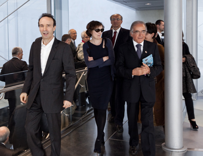 foto inaugurazione mostra di benigni
